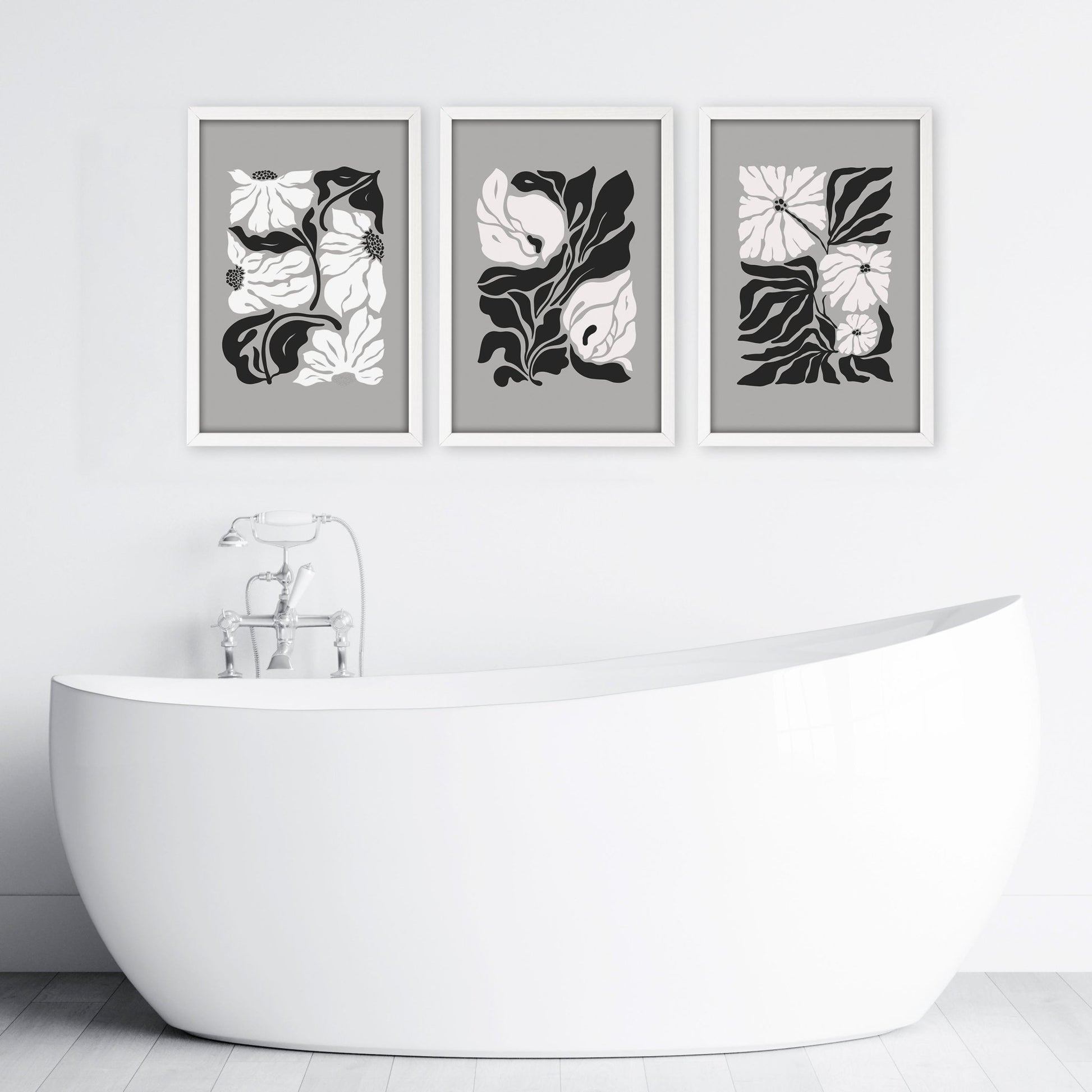 Posters For Bathrooms | Set of 3 Botanical Wall art Prints