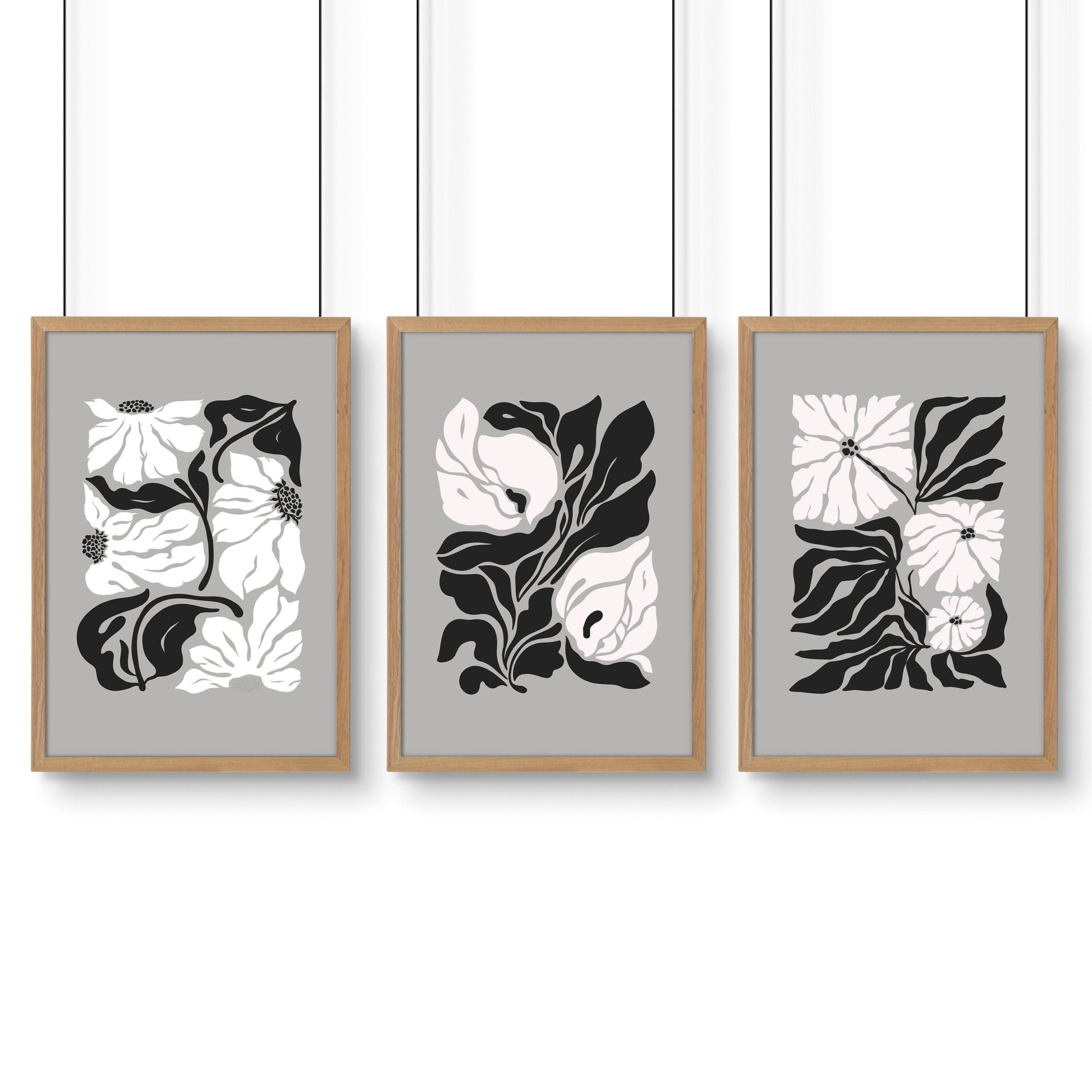 Posters For Bathrooms | Set of 3 Botanical Wall art Prints
