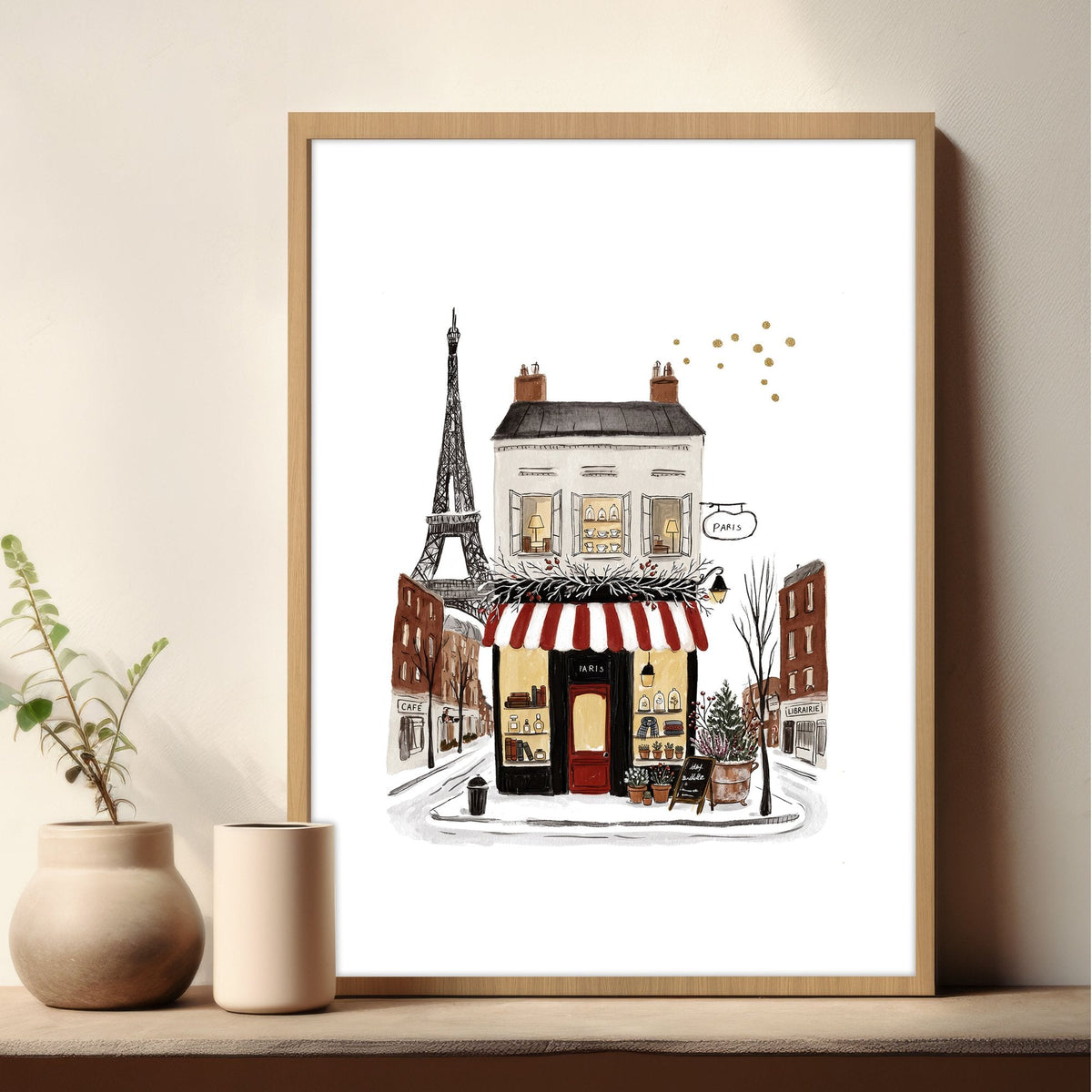 Posters for Bedroom Paris Boutique Street Scenes "Paris, Pour Toujours" | Set of 3