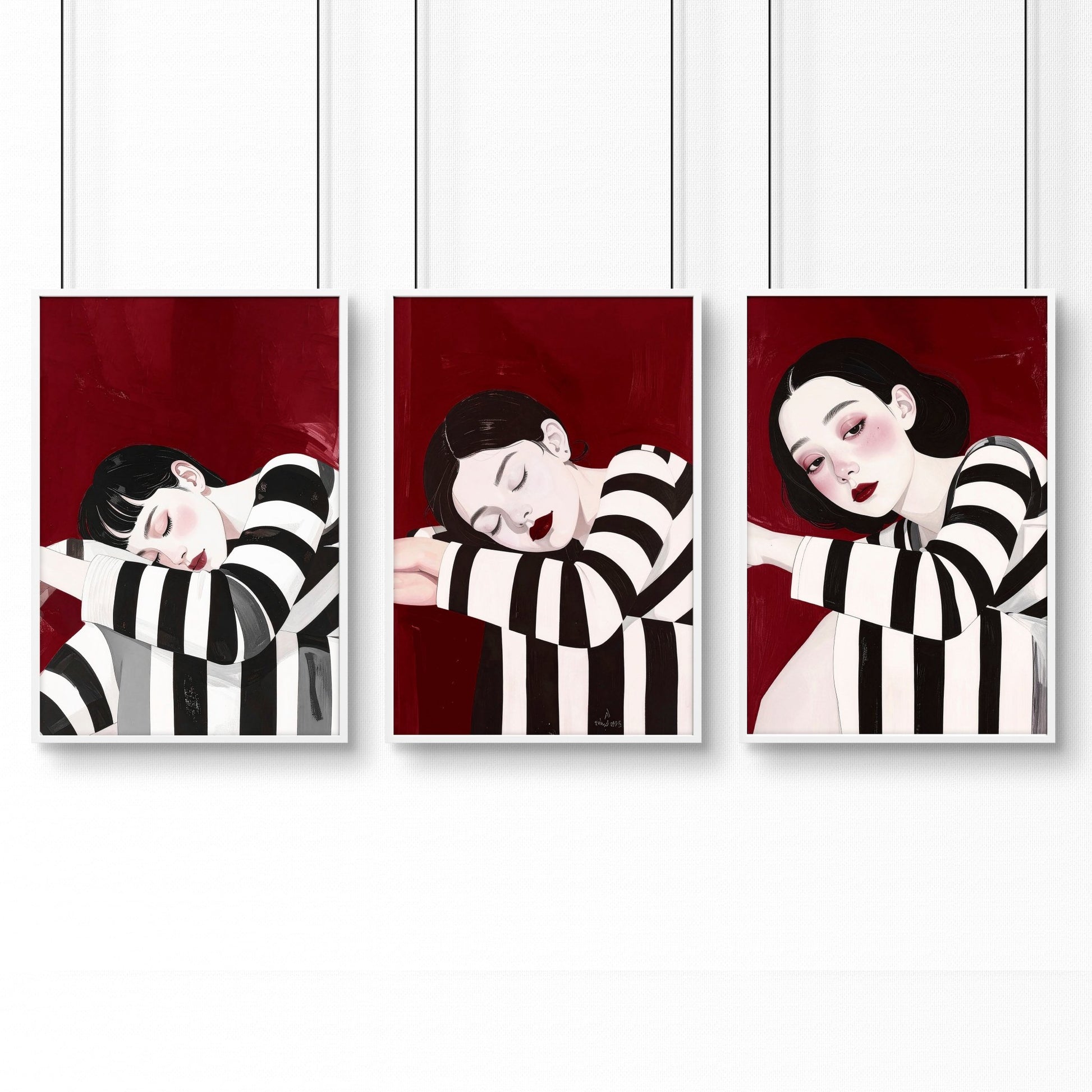 Posters Wall Art | Set of 3 Boho Women Wall art Prints