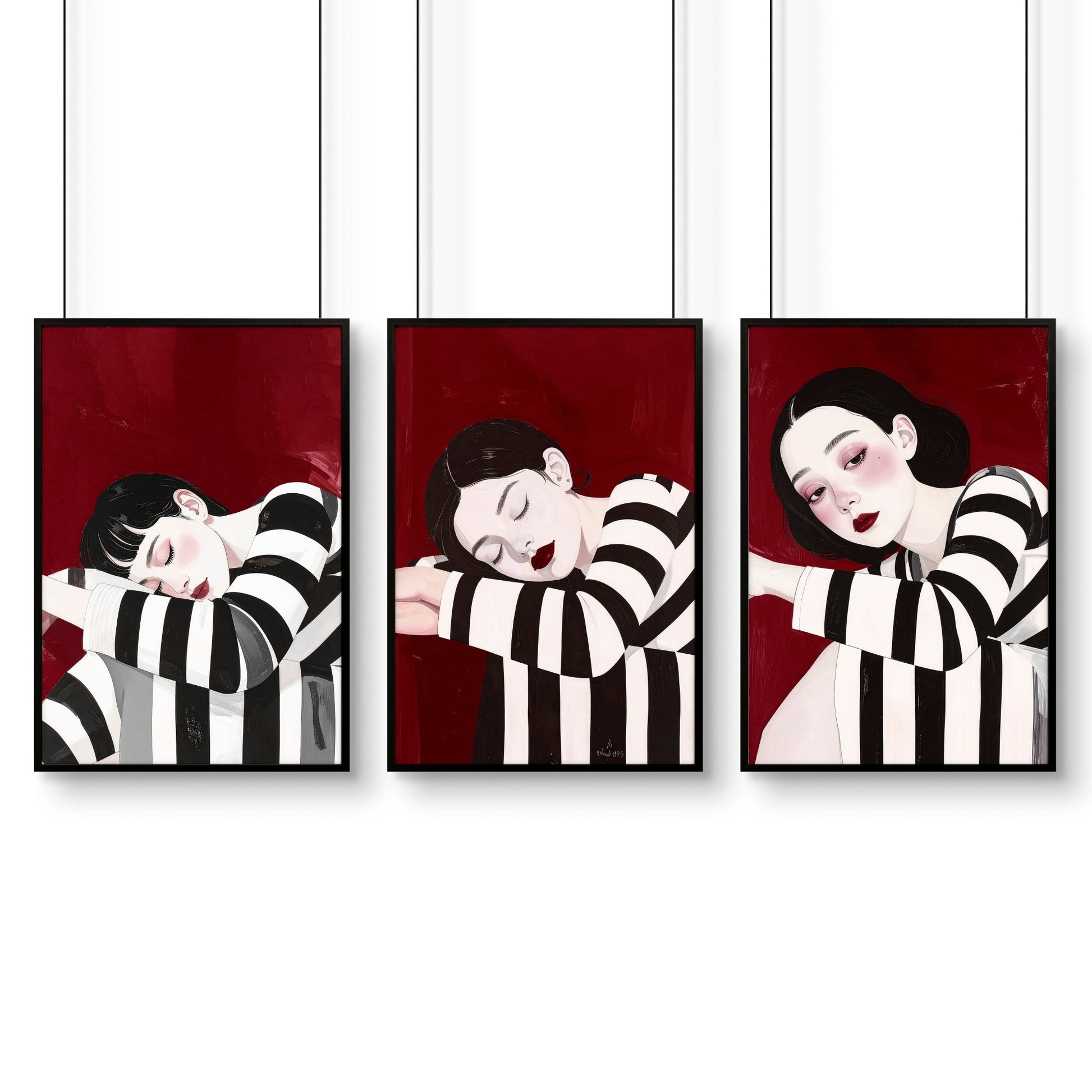 Posters Wall Art | Set of 3 Boho Women Wall art Prints