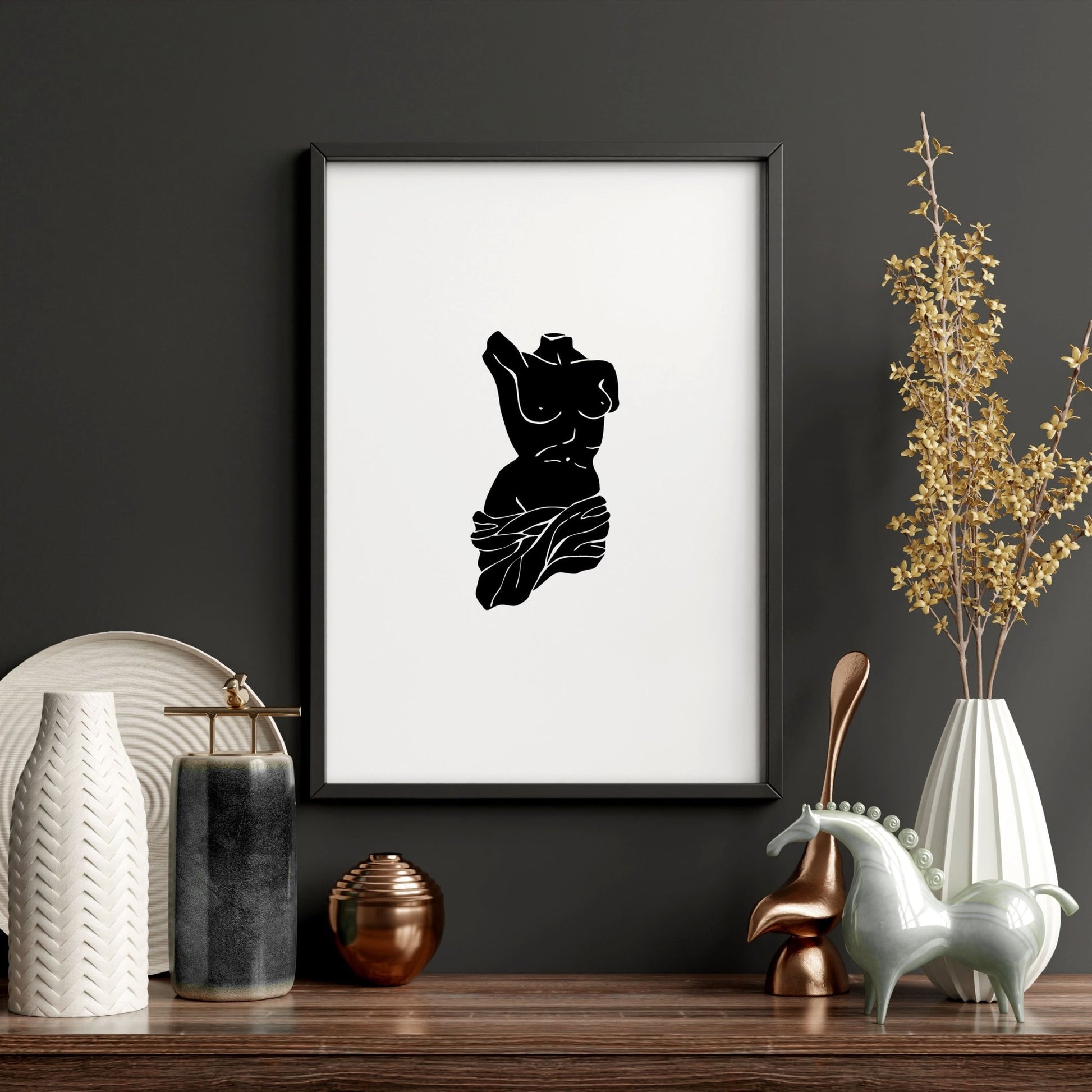 Posters With Frames | Set of 3 Sculpture Wall art Prints