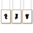 Posters With Frames | Set of 3 Sculpture Wall art Prints