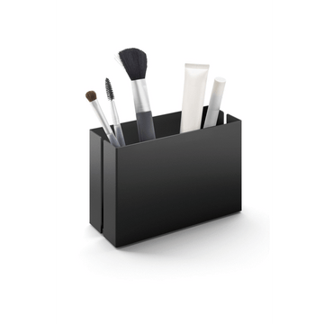 Potes 15 cm Black Stainless Steel Makeup Utensil Box 40535