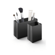 Potes 15 cm Black Stainless Steel Makeup Utensil Box 40535