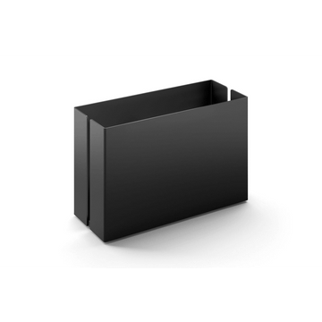 Potes 15 cm Black Stainless Steel Makeup Utensil Box 40535