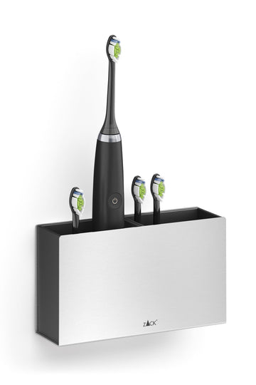 Potes Premium Brushed Stainless Steel Toothbrush Holder - Wall - Mounted Electric Brush Organiser