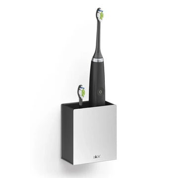 Potes Premium Brushed Stainless Steel Toothbrush Holder - Wall - Mounted Electric Brush Organiser