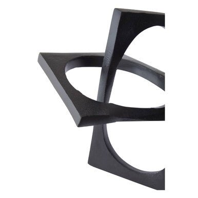 Prato Black Finish Square Knot Sculpture