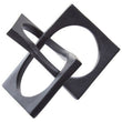 Prato Black Finish Square Knot Sculpture