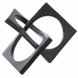 Prato Black Finish Square Knot Sculpture