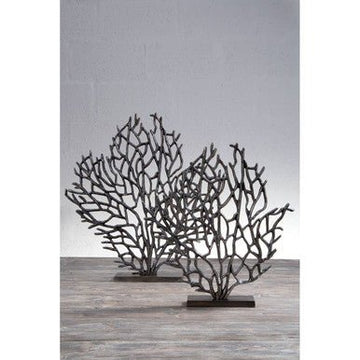 Prato Large Black Nickel Finish Coral Sculpture