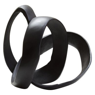 Prato Matt Black Nickel Finish Knot Sculpture