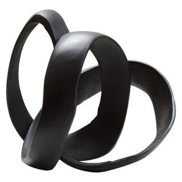 Prato Matt Black Nickel Finish Knot Sculpture