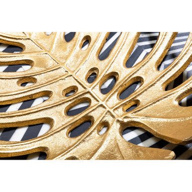 Prato Monstera Small Gold Finish Leaf Dish