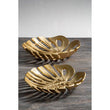 Prato Monstera Small Gold Finish Leaf Dish