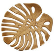 Prato Monstera Small Gold Finish Leaf Dish