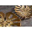 Prato Monstera Small Gold Finish Leaf Dish
