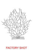Prato Small Silver Nickel Finish Coral Sculpture