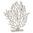 Prato Small Silver Nickel Finish Coral Sculpture