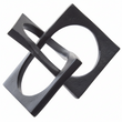 Prato Black Finish Square Knot Sculpture
