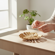 Prato Monstera Small Gold Finish Leaf Dish