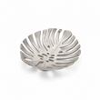 Prato Monstera Small Silver Finish Leaf Dish