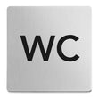 Premium Indici Brushed Stainless Steel WC Information Sign - Model 50715