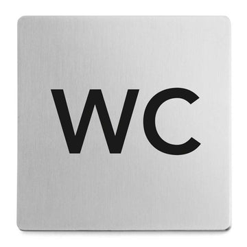 Premium Indici Brushed Stainless Steel WC Information Sign - Model 50715