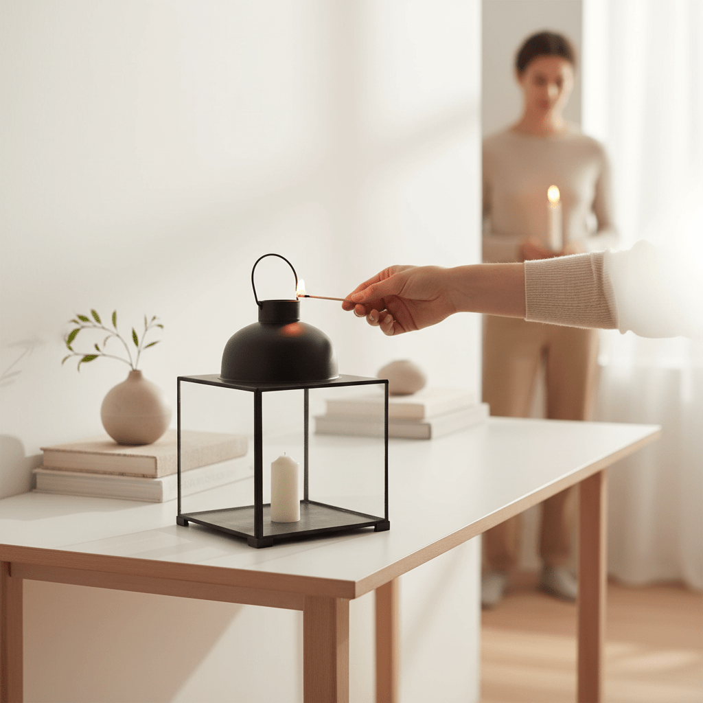 Preston Small Antique Black Lantern