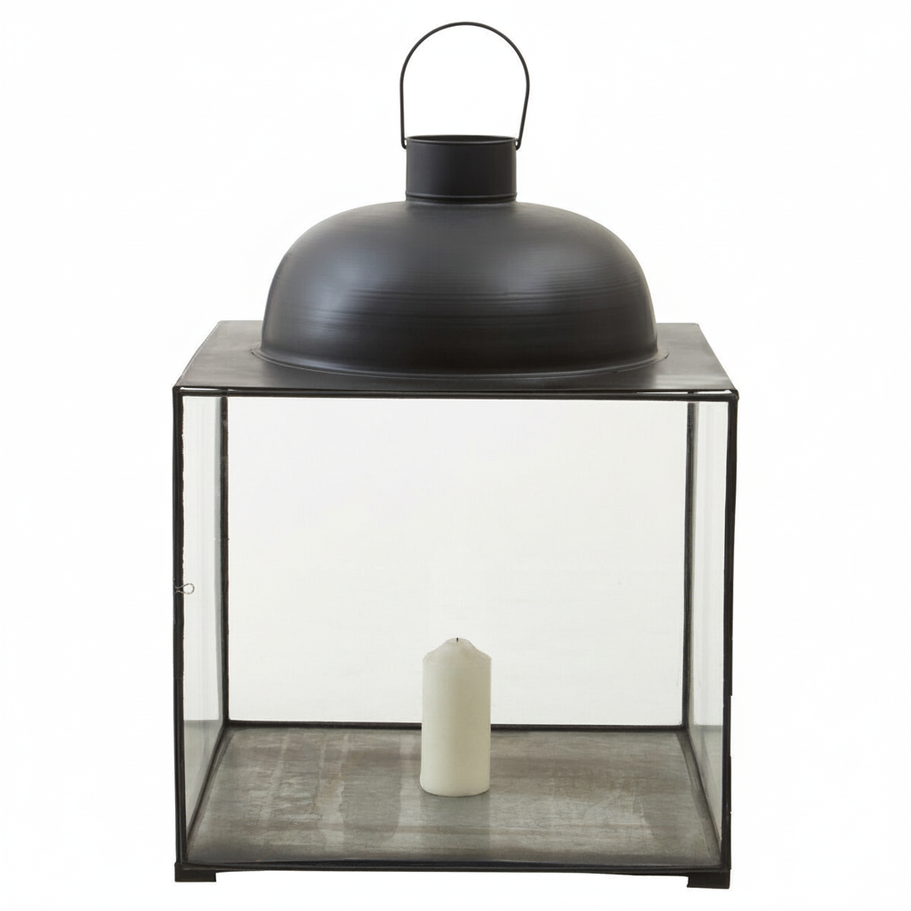 Preston Large Black Square Lantern