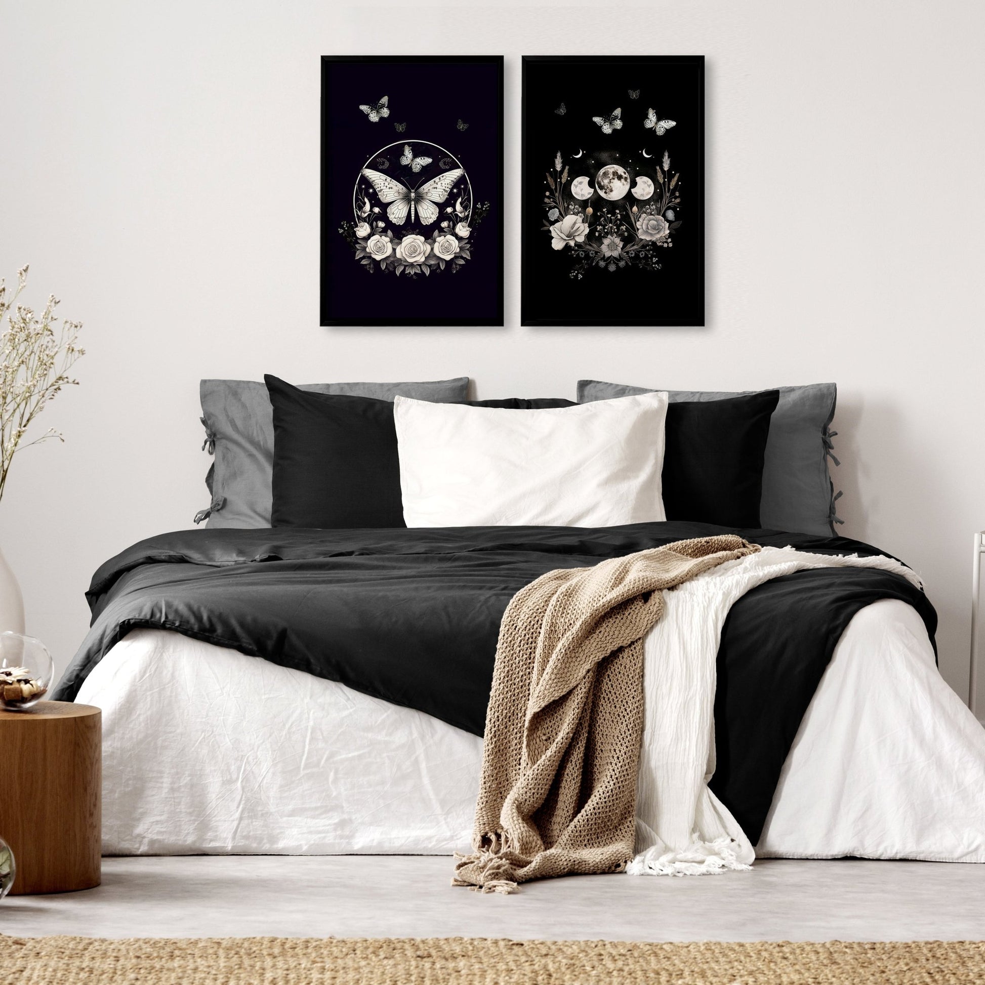 Prints Bedroom | Set of 2 Dark Academy Wall art Prints