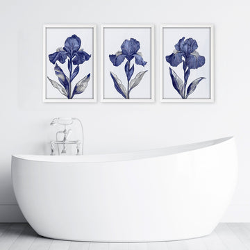 Prints For Bathroom | Set of 3 Botanical Wall art Prints