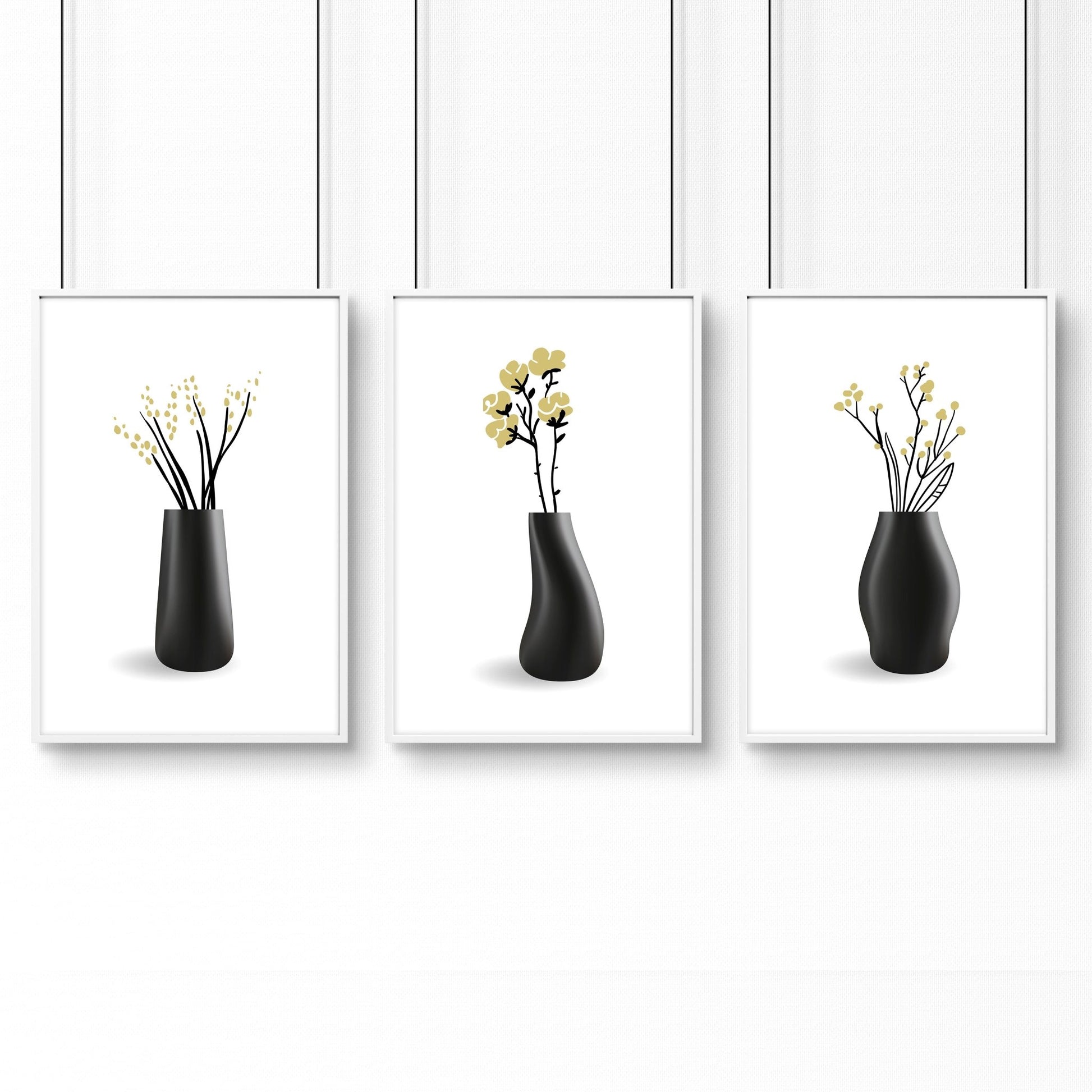 Prints For Bathroom Walls | Set of 3 Botanical Wall art Prints