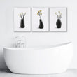 Prints For Bathroom Walls | Set of 3 Botanical Wall art Prints