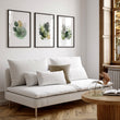 wall art for Living Room Botanical Green & Gold-Tone Watercolour Leaves displayed on a wall in a styled room — view 6