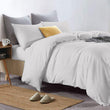Pure Egyptian Cotton Duvet Cover Bed Set in Light Grey