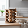 Puro Acacia Wood Revolving Spice Rack with 16 Jars