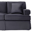 Ralph Three Seat Black Velvet Sofa