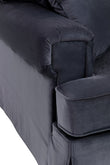 Ralph Three Seat Black Velvet Sofa