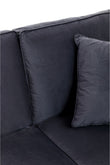 Ralph Three Seat Black Velvet Sofa