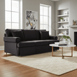 Ralph Three Seat Black Velvet Sofa