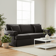 Ralph Three Seat Black Velvet Sofa