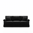 Ralph Three Seat Black Velvet Sofa