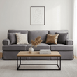 Ralph Three Seat Grey Velvet Sofa
