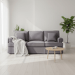 Ralph Three Seat Grey Velvet Sofa