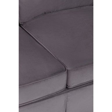 Ralph Three Seat Grey Velvet Sofa