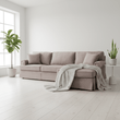 Ralph Three Seat Mink Velvet Right Chaise Sofa