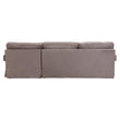 Ralph Three Seat Mink Velvet Right Chaise Sofa