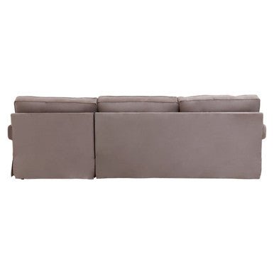 Ralph Three Seat Mink Velvet Right Chaise Sofa